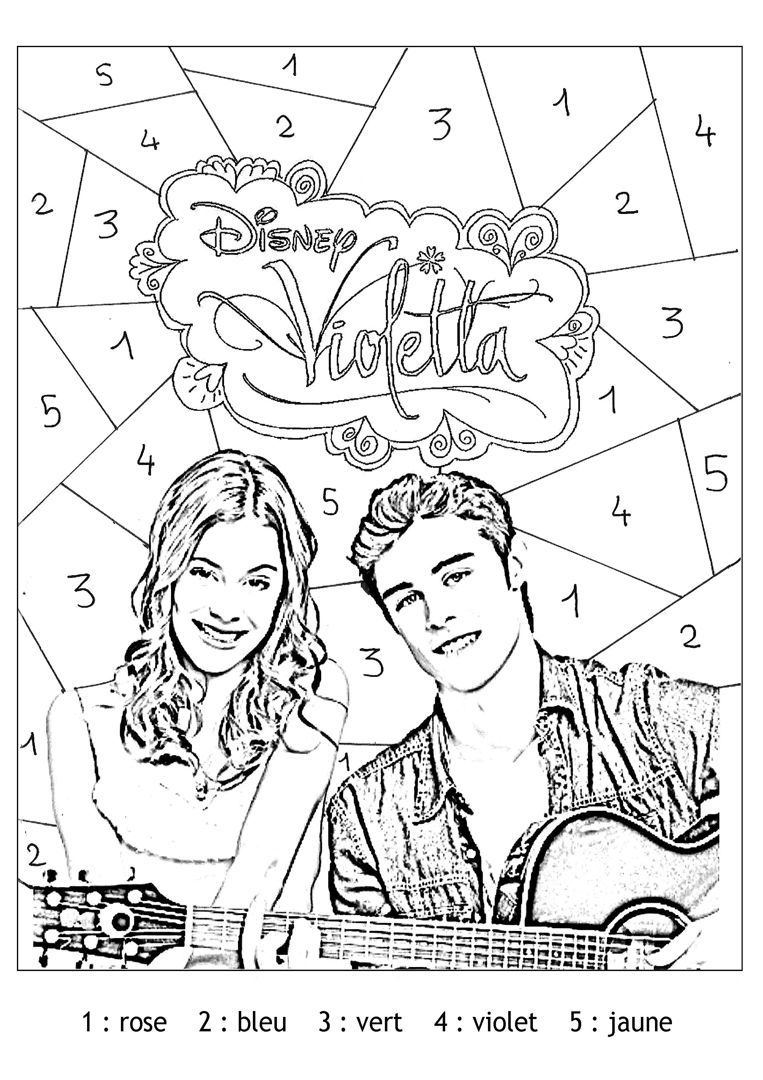 coloriage violetta gratuit en ligne