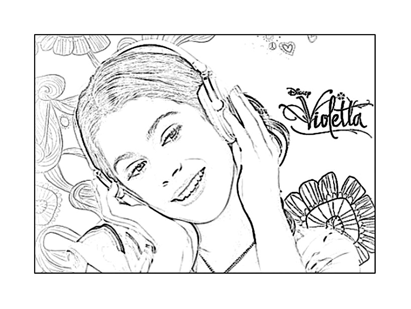 coloriage de violetta a faire sur l ordinateur