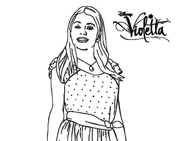 coloriage a dessiner de violetta a faire sur l ordinateur