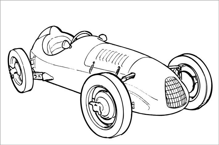 coloriage voiture de course formule 1