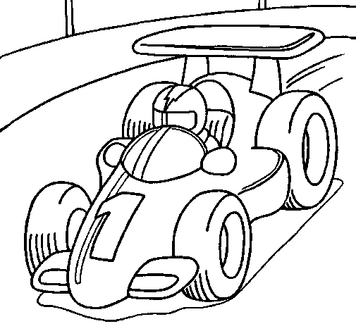 coloriage de belle voiture de course a imprimer