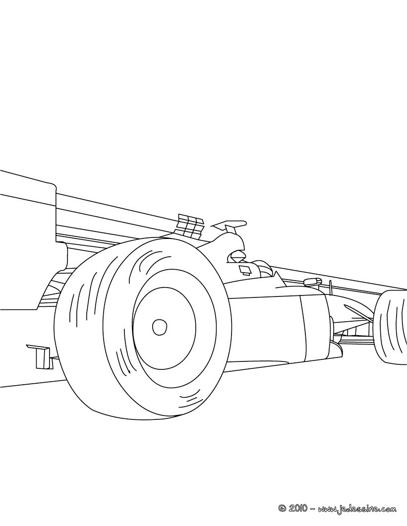 coloriage voiture de course formule 1