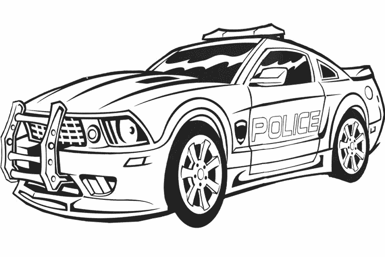 Coloriage Voiture Police Dessin Imprimer L Coloriage Voiture Police Dessin Imprimer L