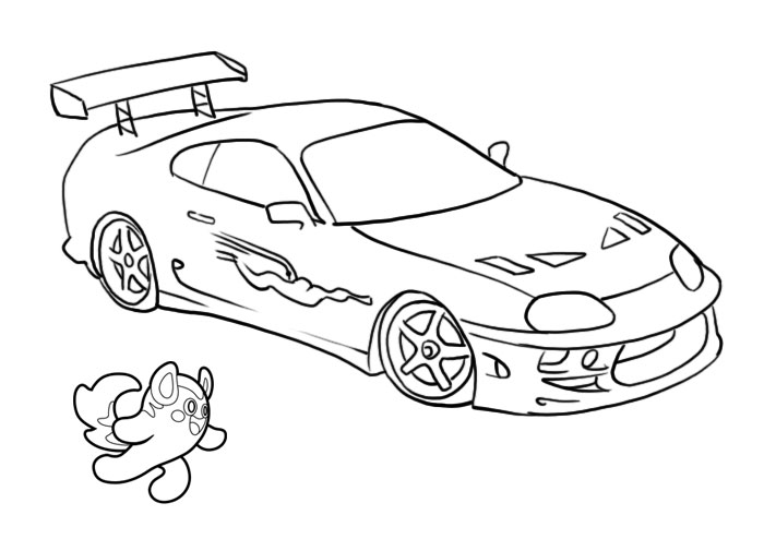 dessin de voiture de tuning