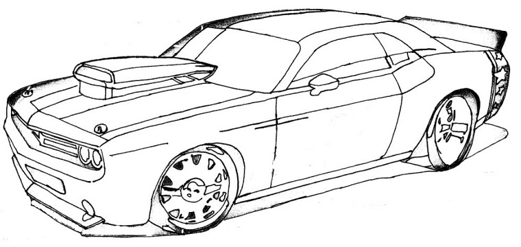 coloriage voiture tuning