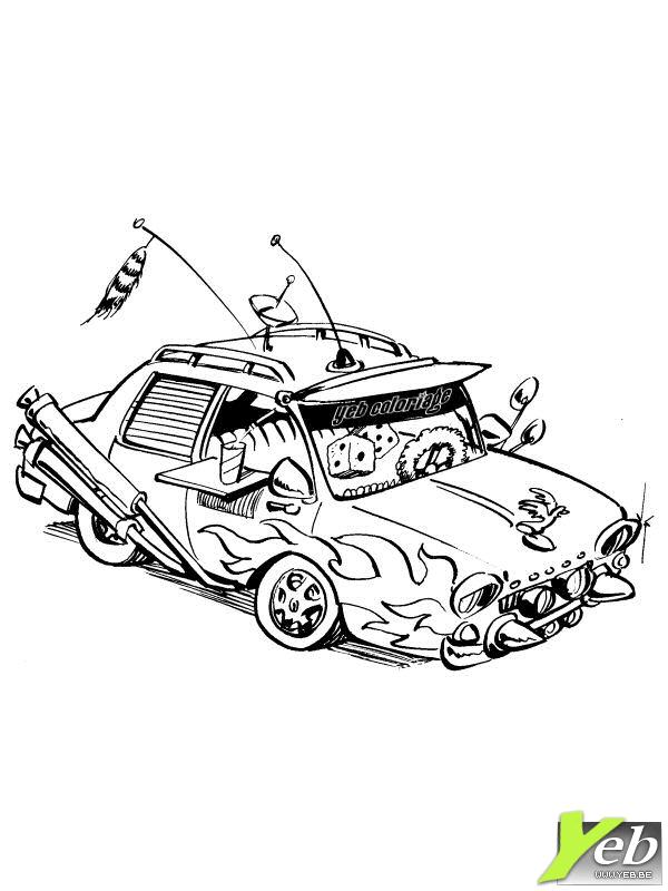 coloriage voiture tuning gratuit