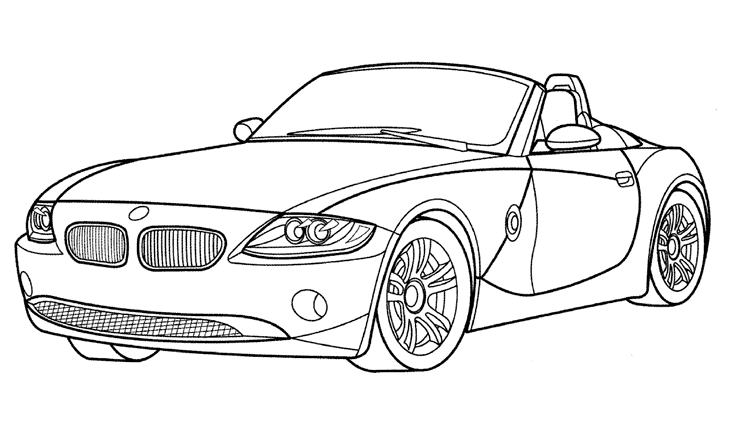 vrac dessin à colorier voiture course
