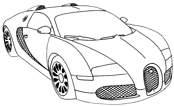 coloriage à dessiner voiture tuning porsche