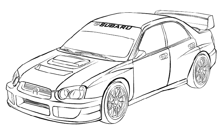 coloriage à dessiner voiture sebastien loeb