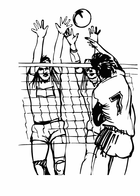 dessin � colorier volley-ball imprimer