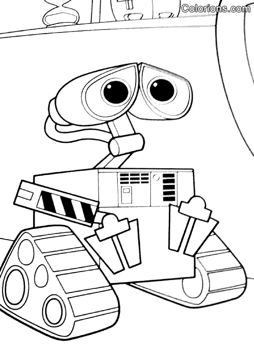 coloriage à dessiner disney wall e