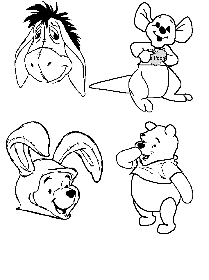 coloriage winnie lourson alphabet