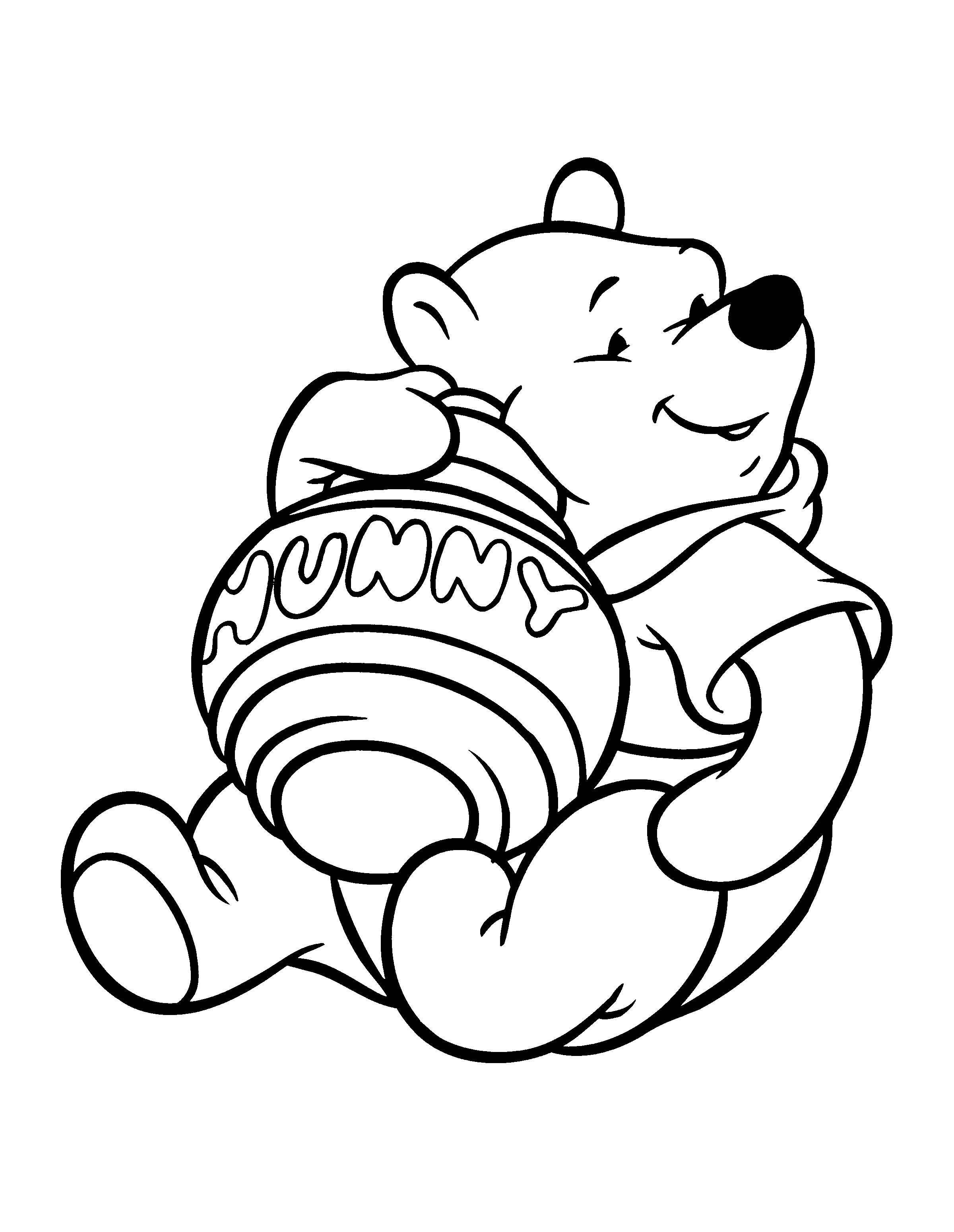 coloriage à dessiner winnie l'ourson gratuit en ligne