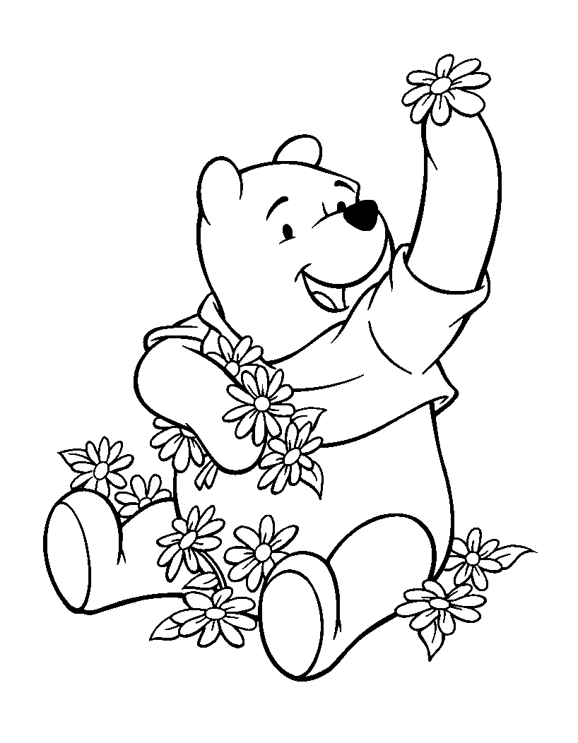 coloriage à dessiner a imprimer winnie l'ourson gratuit