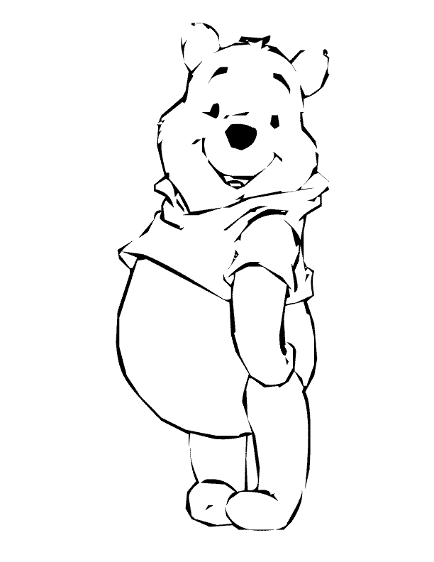 dessin winnie l'ourson anniversaire à imprimer