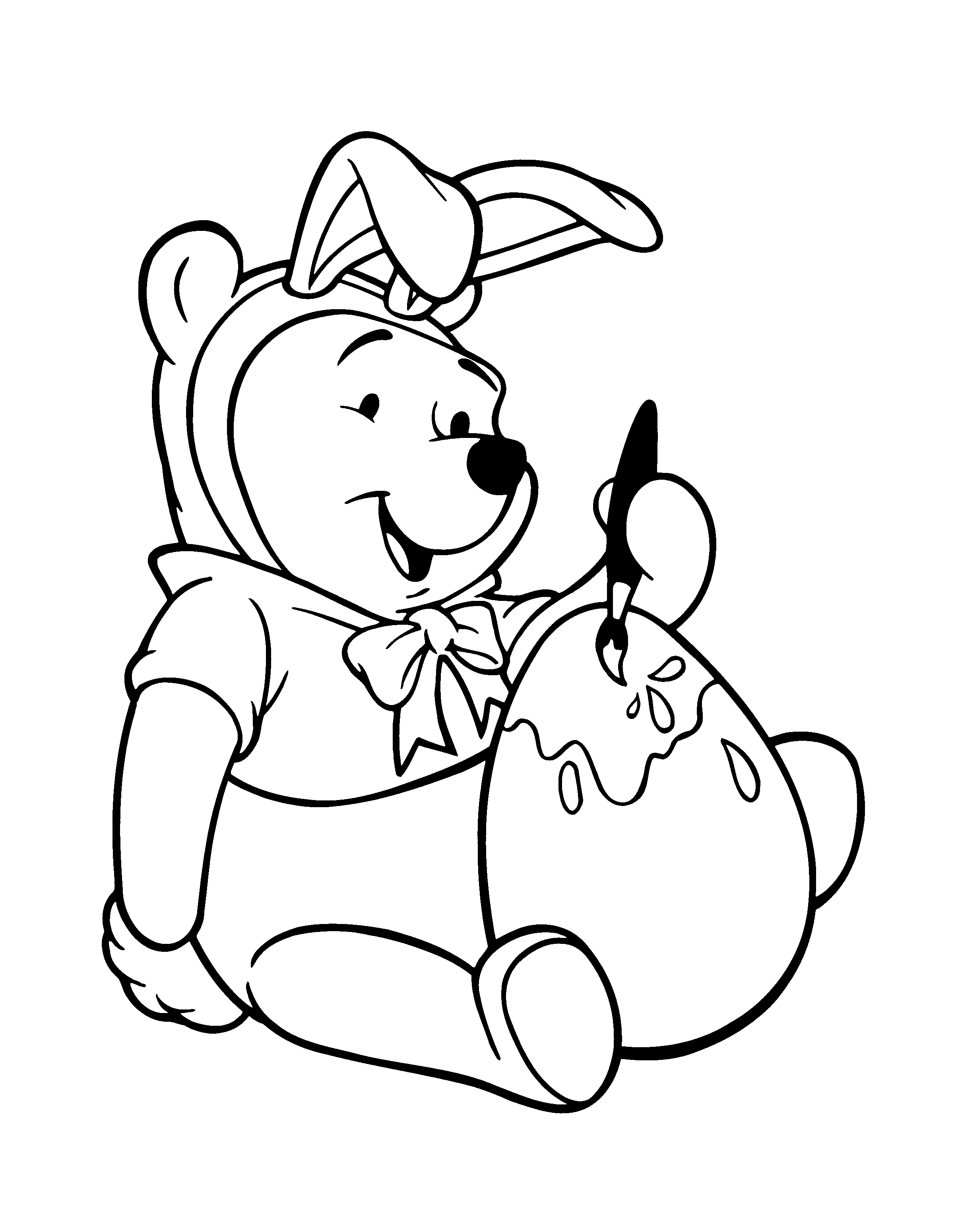 coloriage winnie l'ourson noel