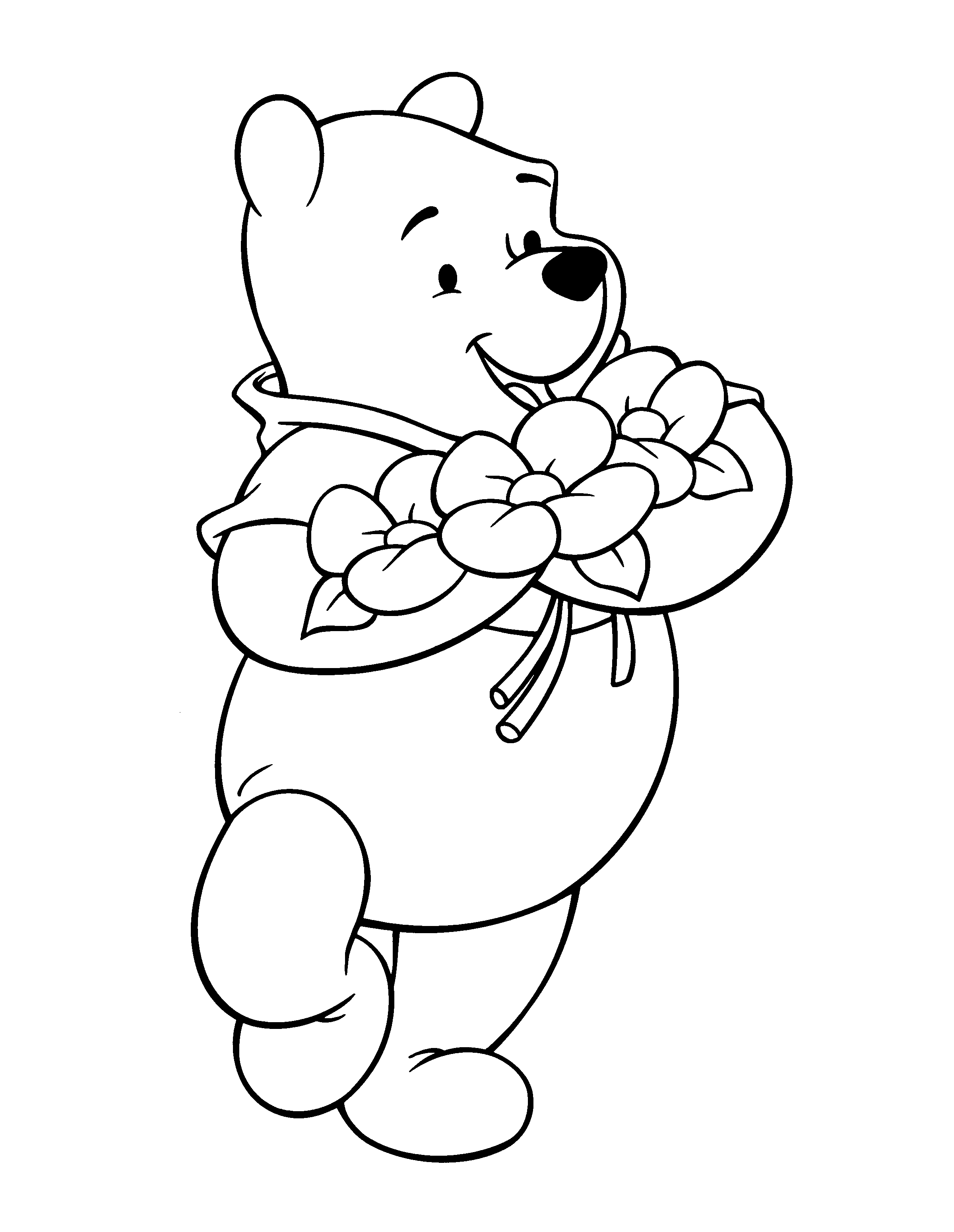 Coloriage à Dessiner Winnie Lourson Bébé