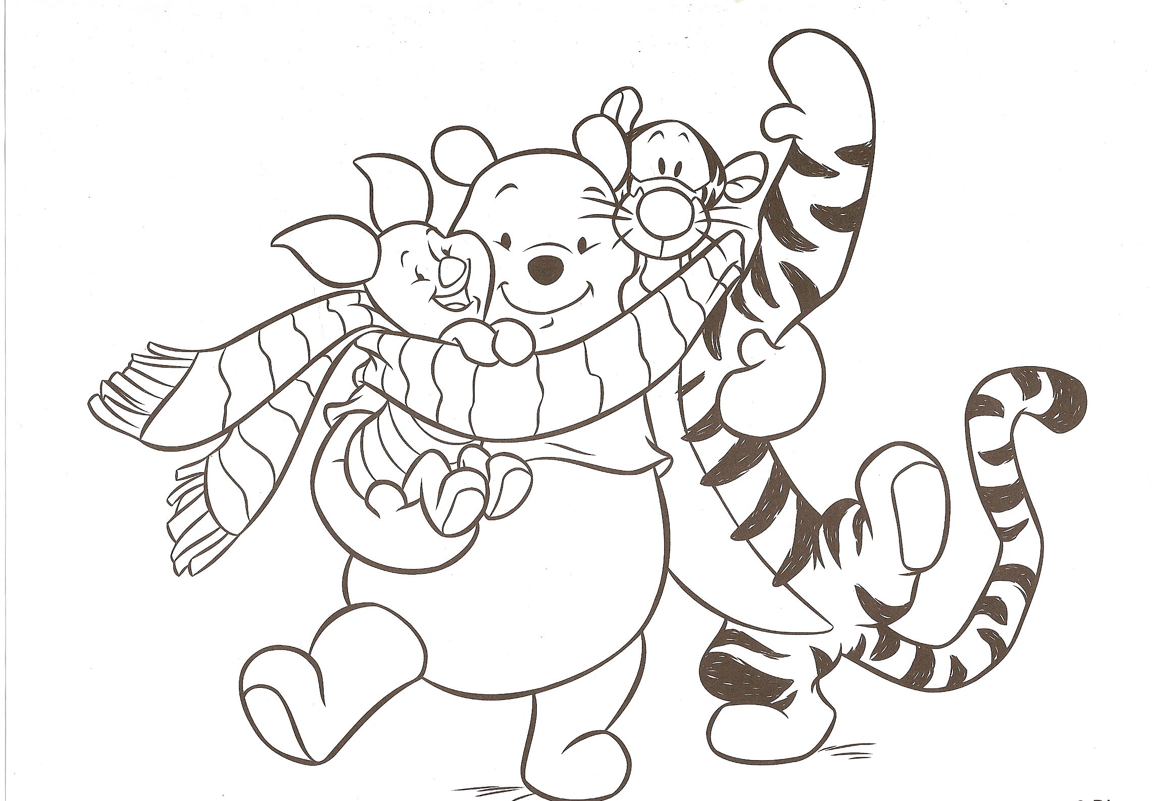 dessin   colorier de winnie l ourson et ses amis