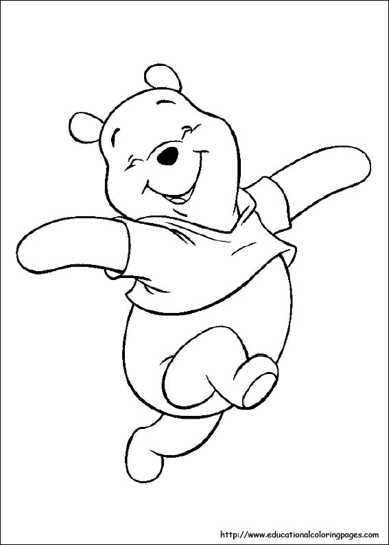 coloriage à dessiner winnie l'ourson anniversaire