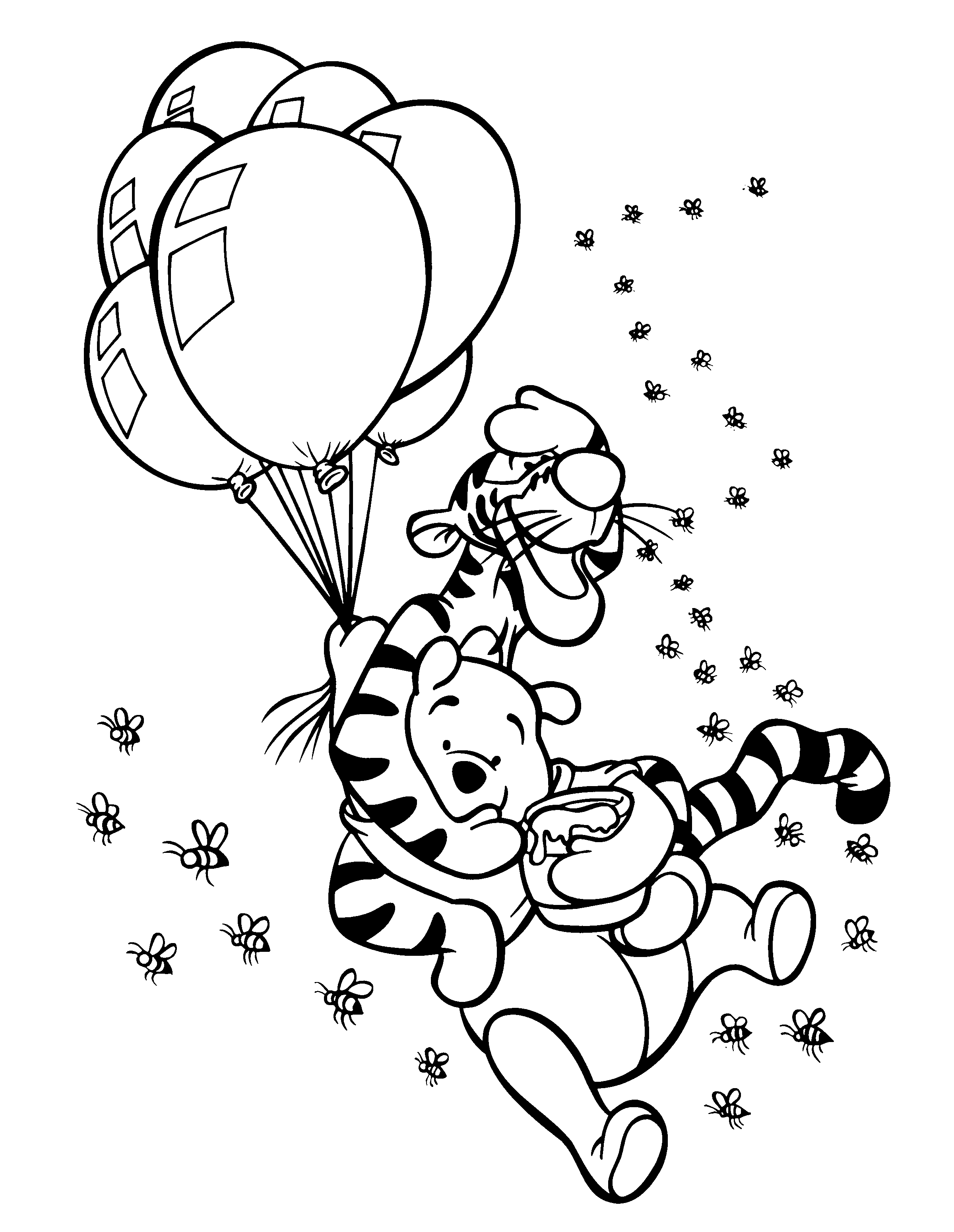 coloriage magique winnie l'ourson