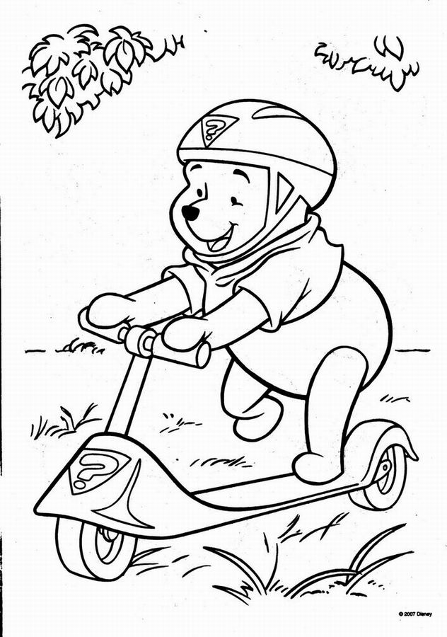 dessin à colorier personnage de winnie l'ourson