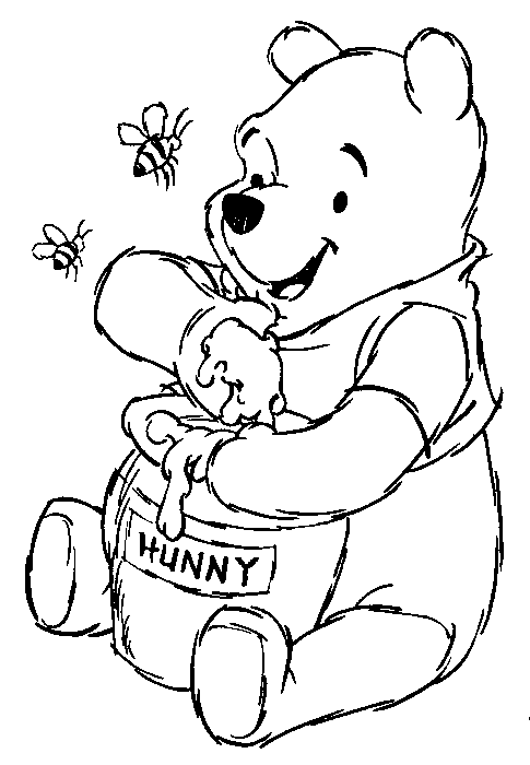 dessin à colorier de winnie l'ourson en ligne gratuit