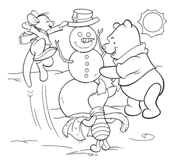 coloriage à dessiner personnage winnie l'ourson