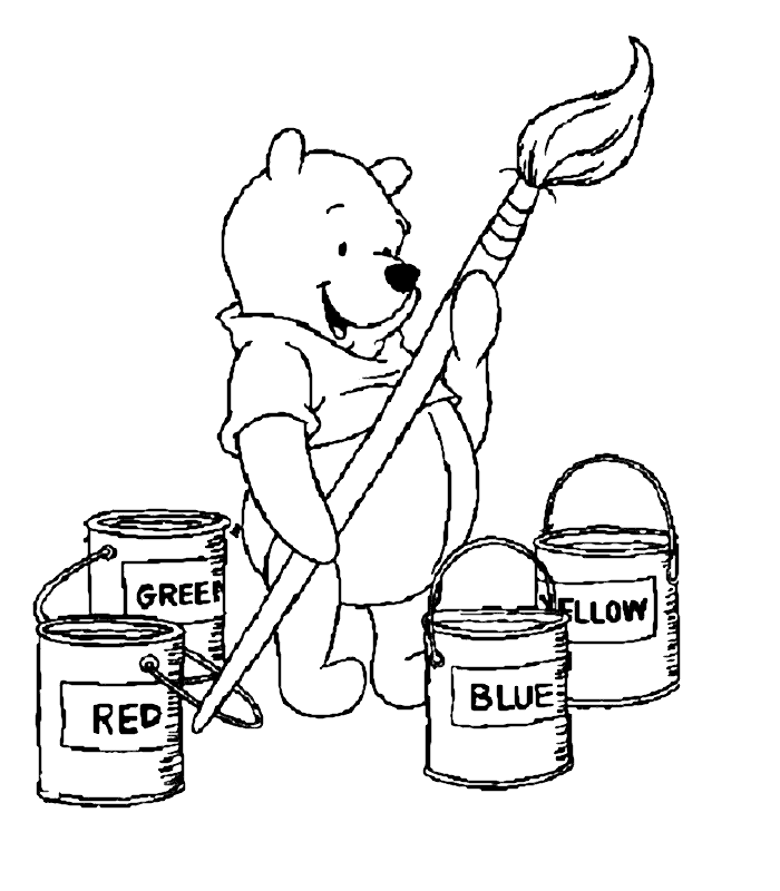 coloriage de winnie l'ourson à imprimer