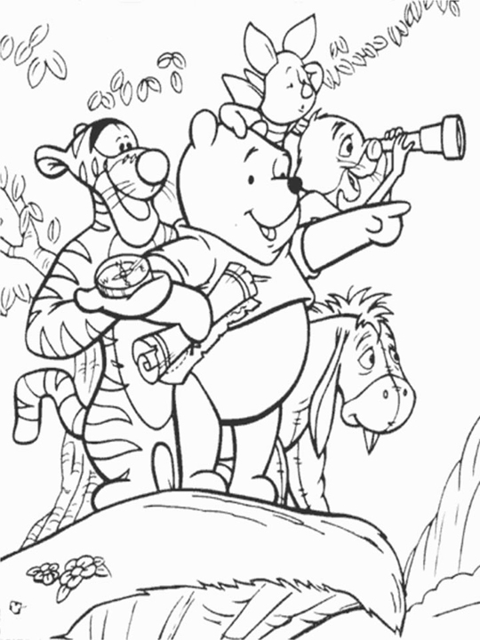 dessin à colorier a imprimer winnie l'ourson gratuit