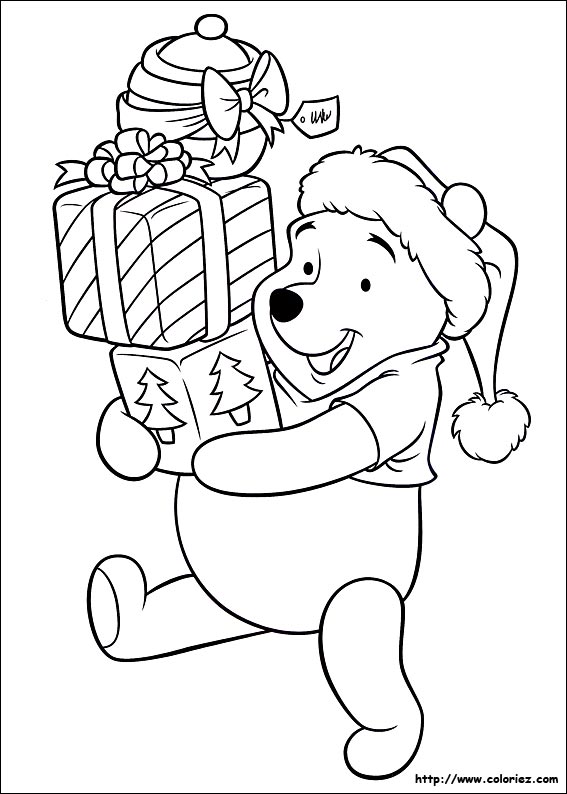 jeu dessin à colorier gratuit winnie l'ourson