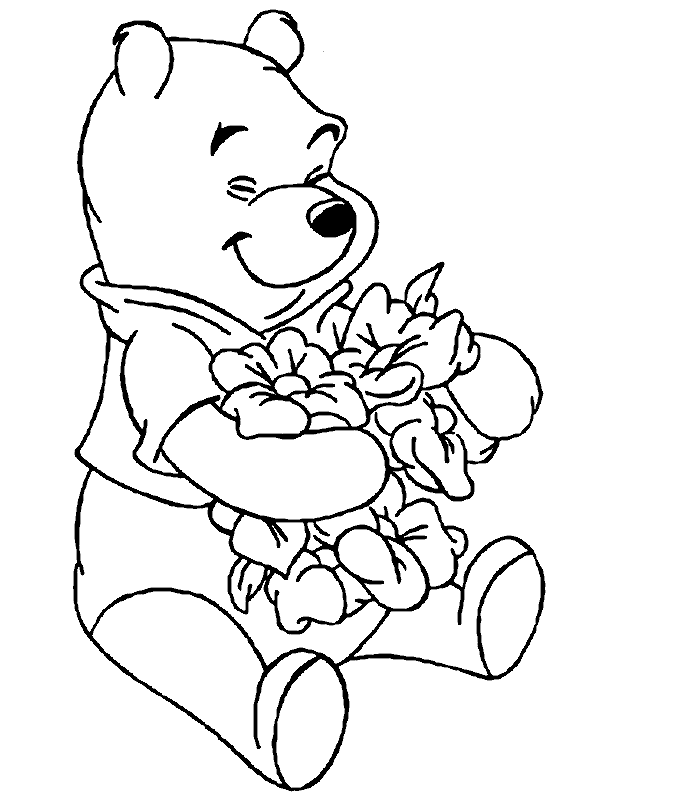 dessin à colorier winnie bebe