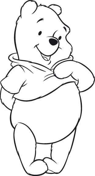 coloriage à dessiner winnie anniversaire