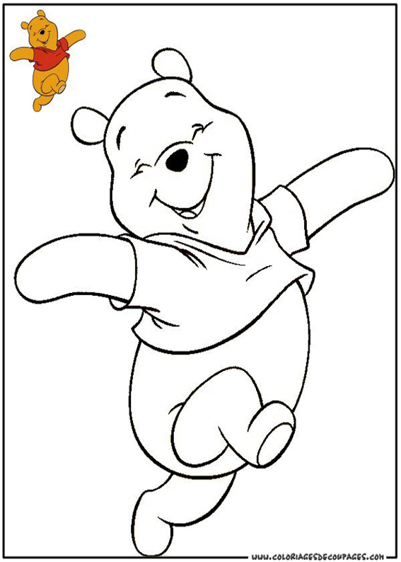 dessin  colorier anniversaire winnie l'ourson