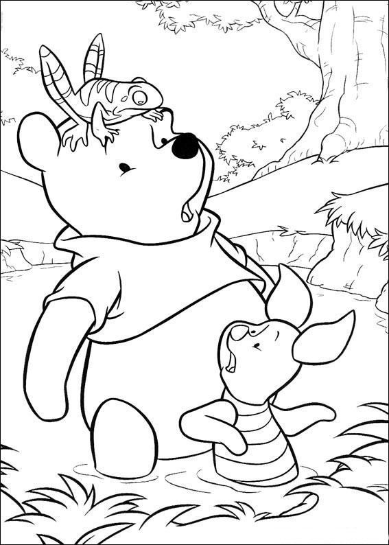 coloriage à dessiner mes amis tigrou winnie