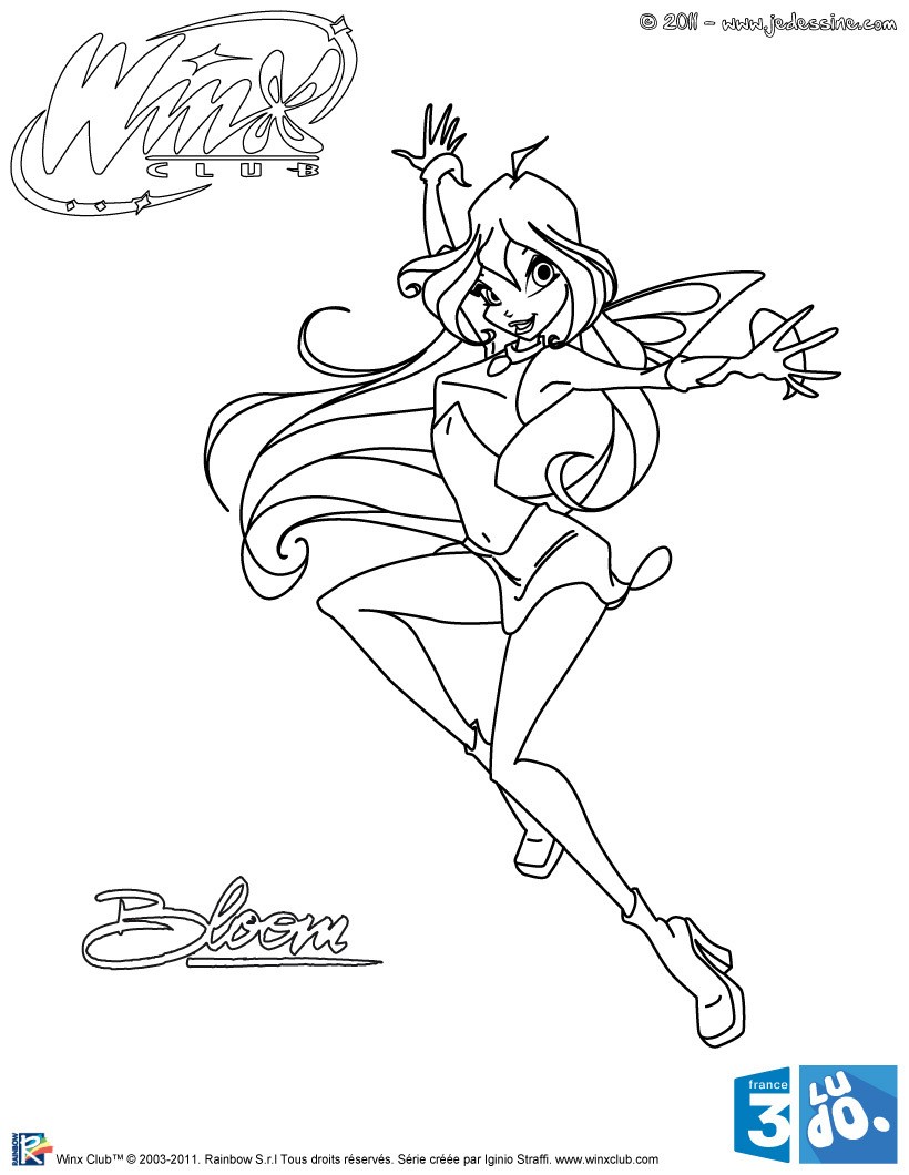 coloriage winx club bloom