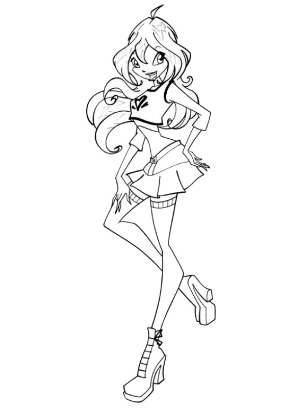 coloriage winx club bloom