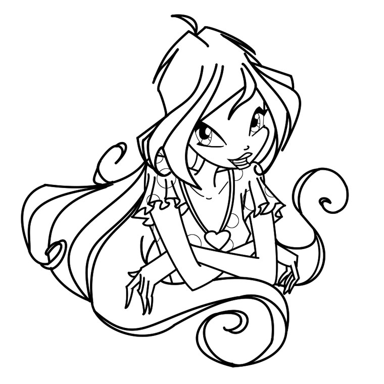 coloriage winx club bloom