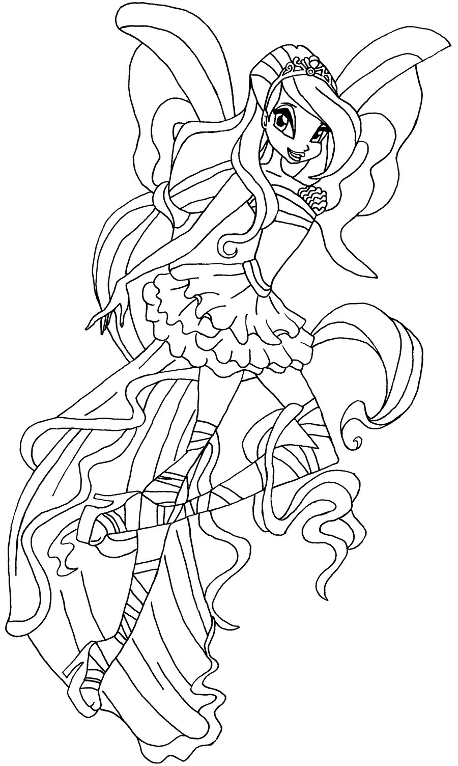 5 dessins de coloriage Winx Club Harmonix imprimer Voir le dessin