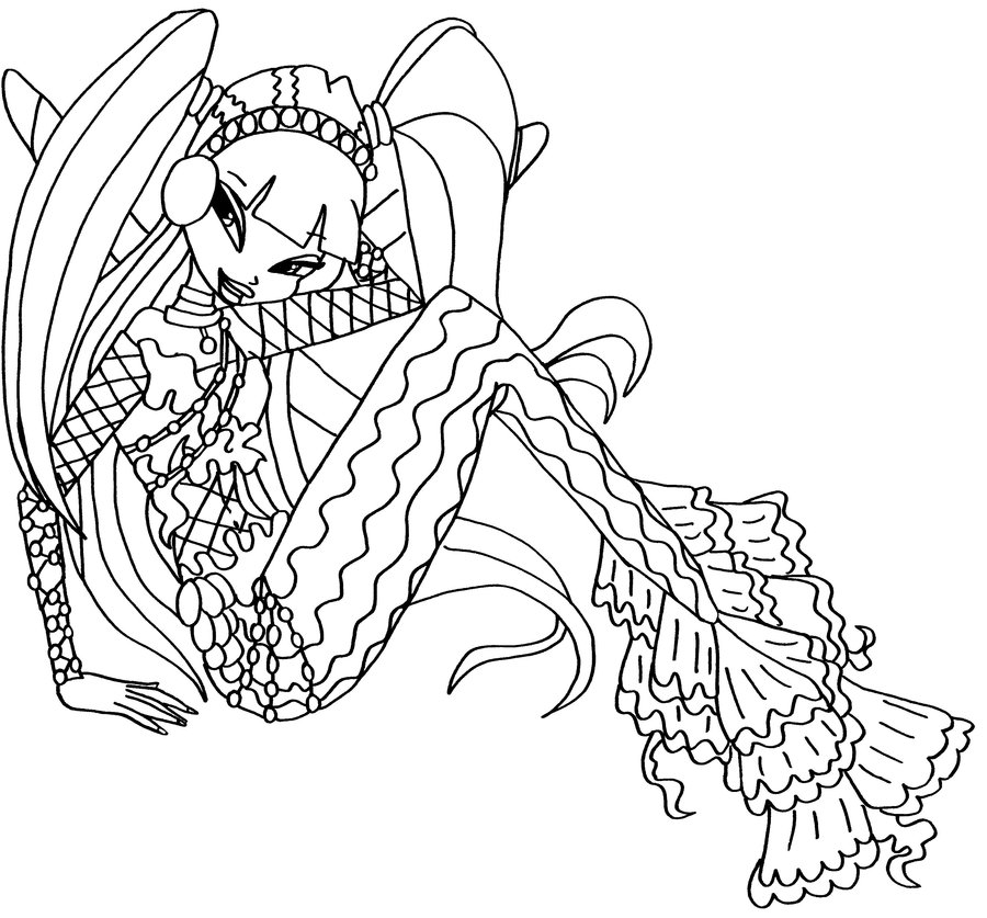 coloriage winx club musa