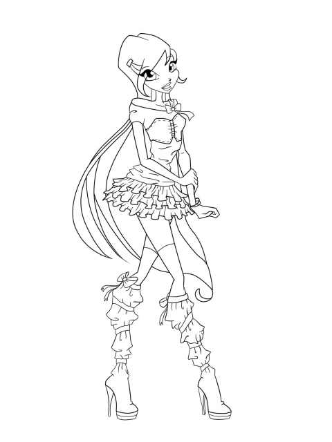 coloriage winx club saison 5