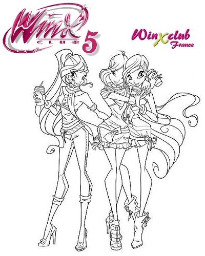 coloriage winx club saison 5