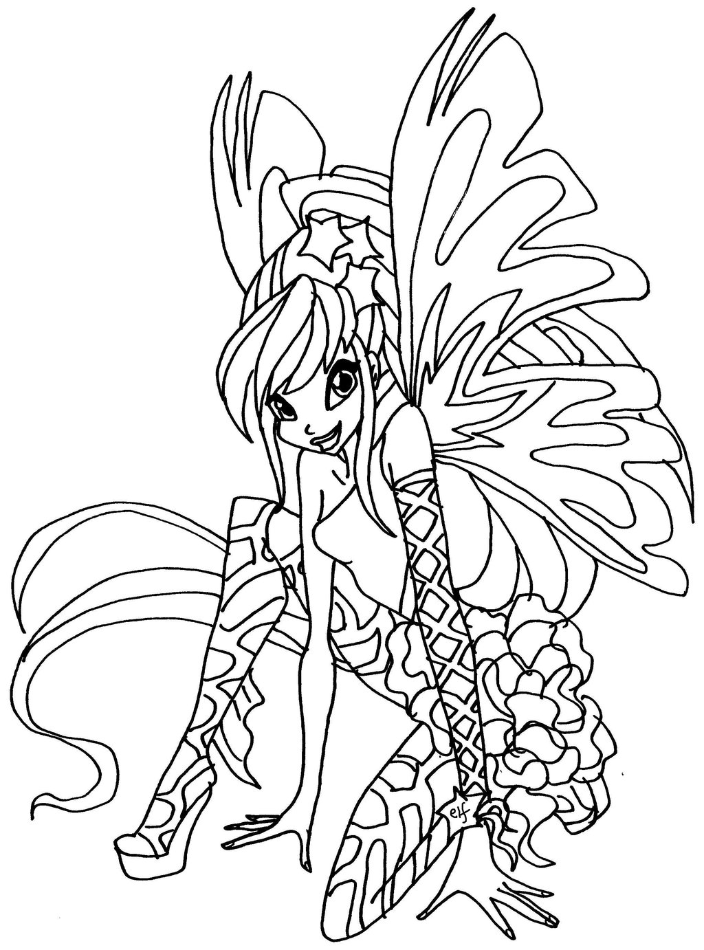 dessin a colorier winx club gratuit