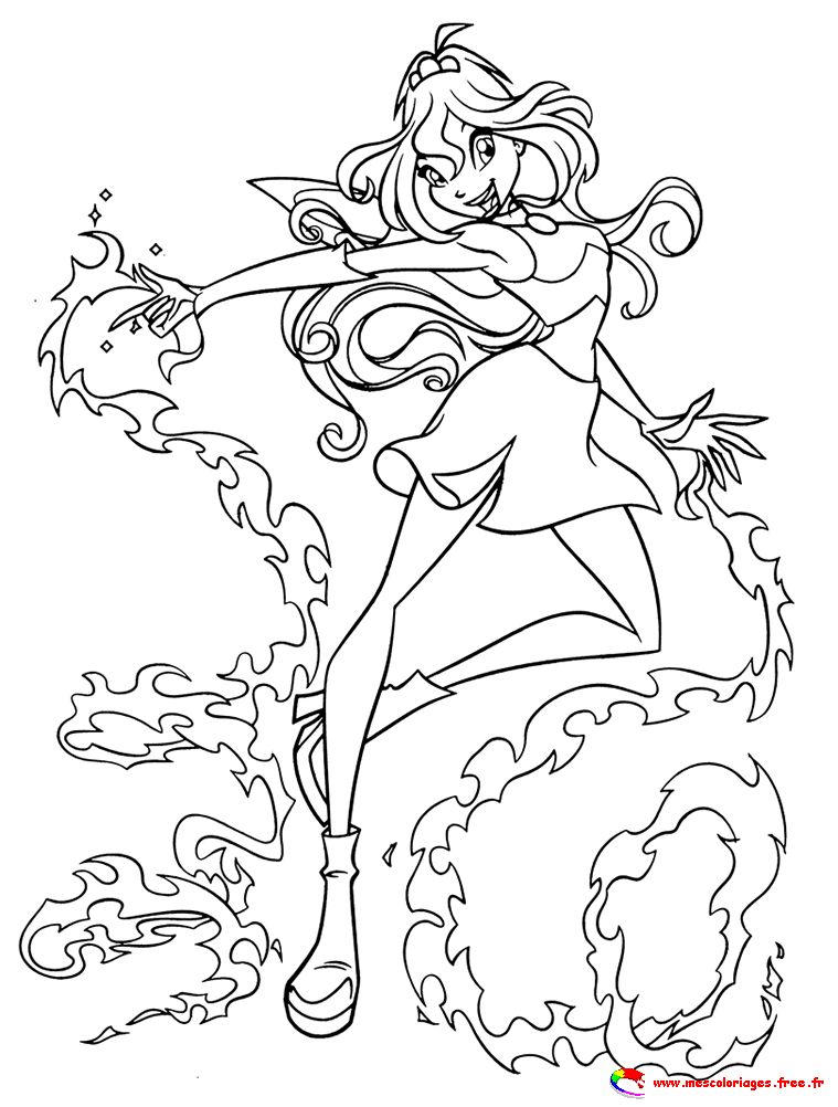 coloriage à dessiner a imprimer winx club gratuit