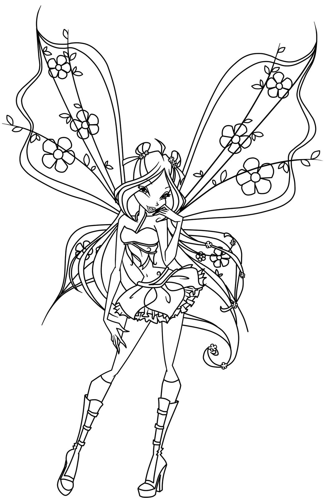 coloriage winx club imprimer