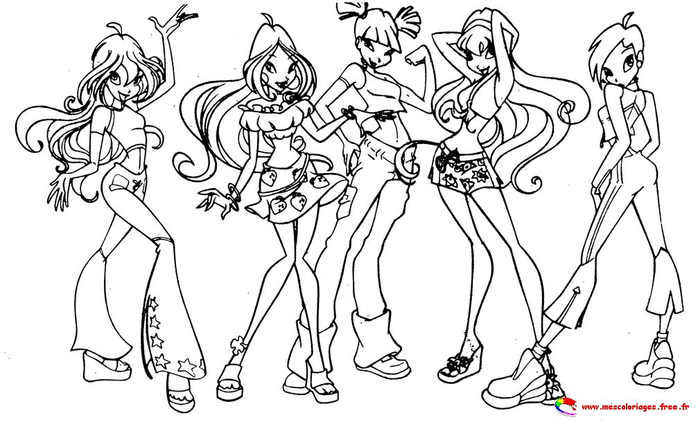 dessin winx club  imprimer