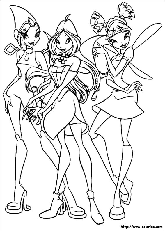 coloriage winx club a colorier