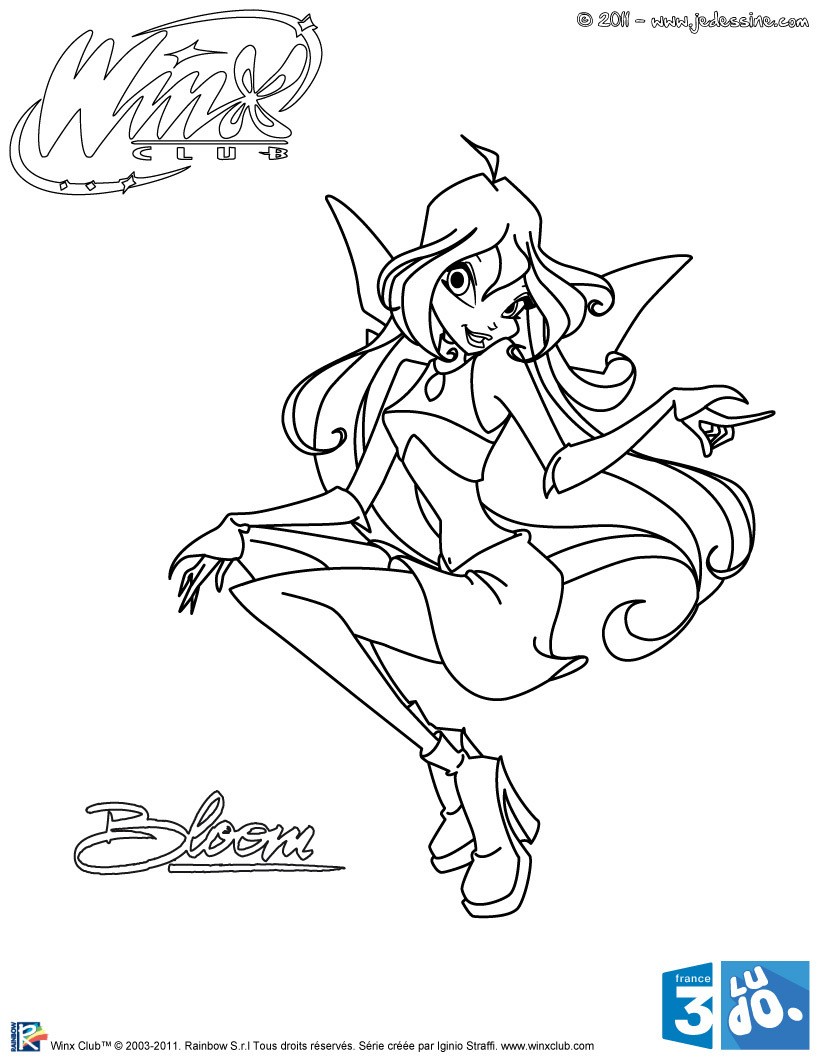 coloriage à dessiner de winx club gratuit