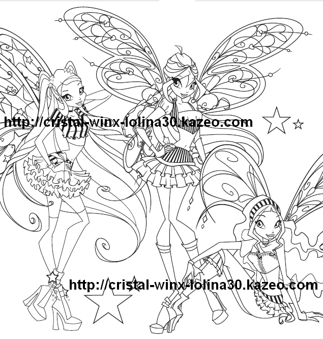 dessin  colorier de winx club