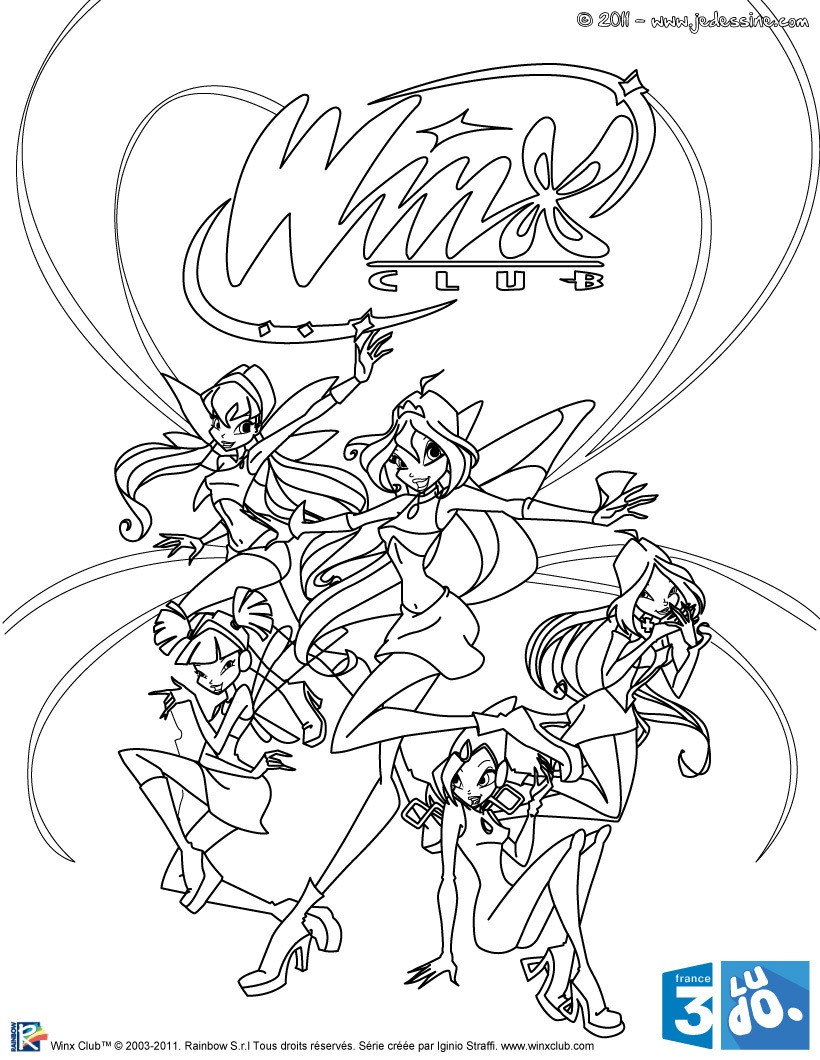 coloriage  dessiner winx club enchantix  imprimer