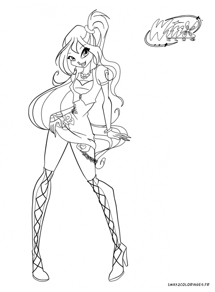 coloriage a imprimer winx bloom